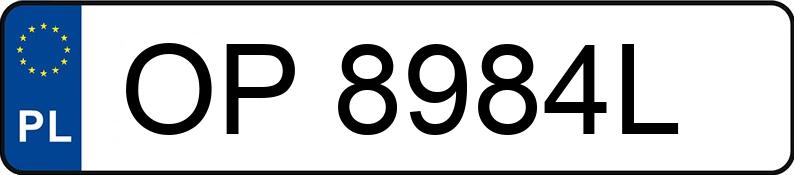 Numer rejestracyjny OP 8984L posiada TOYOTA PROACE - OP8984L