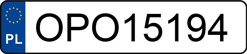 Numer rejestracyjny OPO 15194 posiada OPEL VECTRA - OPO15194 Numer rejestracyjny OPO 15194 posiada OPEL VECTRA - OPO15194