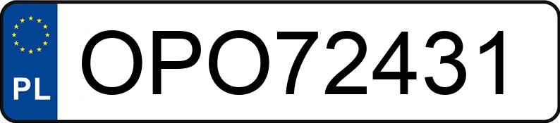 Numer rejestracyjny OPO 72431 posiada NISSAN QASHQAI - OPO72431