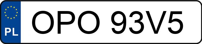 Numer rejestracyjny OPO 93V5 posiada CHRYSLER Grand Voyager 2.5 CRD Kat. MR`01 E3 LX - OPO93V5