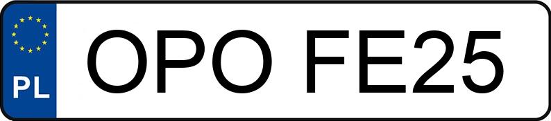 Numer rejestracyjny OPO FE25 posiada NISSAN ALMERA TINO - OPOFE25