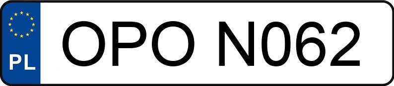 RegistreringsnummerOPO N062 har AUDI 80 2.0 Kat. B4 e - OPON062