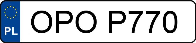 Numer rejestracyjny OPO P770 posiada WAZ LADA SAMARA 1500 - OPOP770