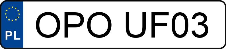 Numer rejestracyjny OPO UF03 posiada VOLKSWAGEN PASSAT 1.6 KAT - OPOUF03