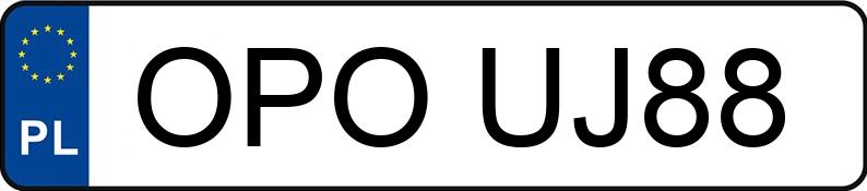 Numer rejestracyjny OPO UJ88 posiada VOLKSWAGEN PASSAT VARIANT 1.9 TDI - OPOUJ88