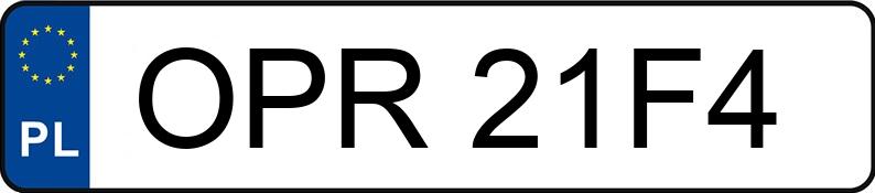 Mistrz parkowania w pojeździe o numerach OPR21F4