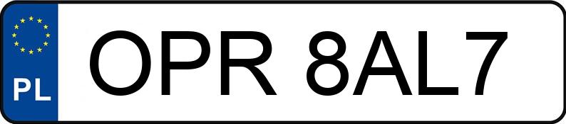 Numer rejestracyjny OPR 8AL7 posiada OPEL ZAFIRA - OPR8AL7