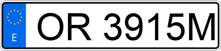 Numer rejestracyjny OR3915M posiada RENAULT 5