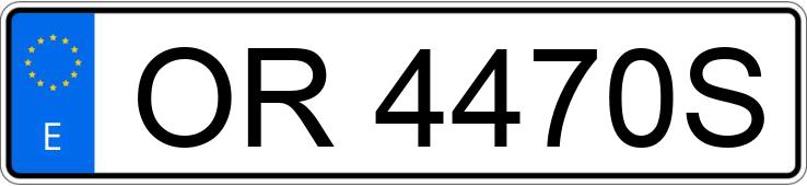 Numer rejestracyjny OR4470S posiada PEUGEOT 205