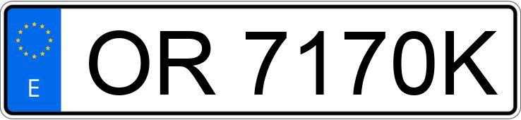 Numer rejestracyjny OR7170K posiada MERCEDES MB-120