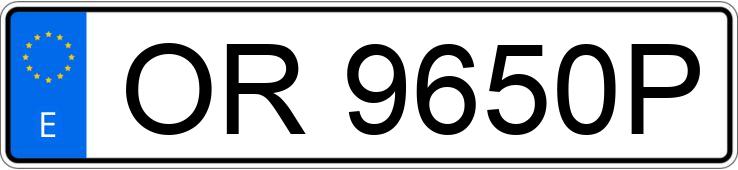 Numer rejestracyjny OR9650P posiada RENAULT 19