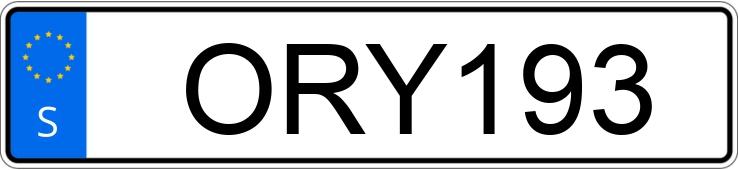 Numer rejestracyjny ORY193 posiada BMW 520d Touring