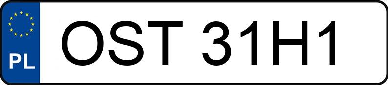 Numer rejestracyjny OST 31H1 posiada BMW 318I - OST31H1