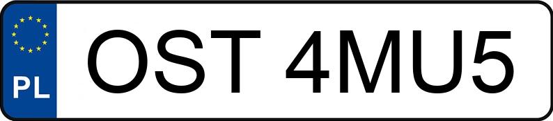 Numer rejestracyjny OST 4MU5 posiada FORD FOCUS - OST4MU5 Numer rejestracyjny OST 4MU5 posiada FORD FOCUS - OST4MU5