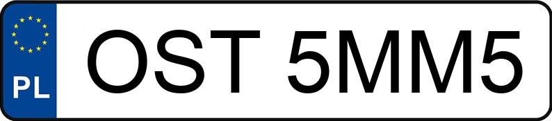 Numer rejestracyjny OST 5MM5 posiada AUDI A6 Avant 1.9 TDi Kat. MR`02 E3 4B A6 Avant 1.9 TDi Kat. MR`02 E3 4B - OST5MM5