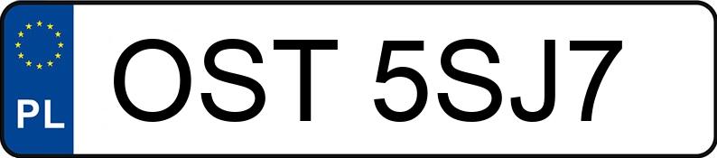 Numer rejestracyjny OST 5SJ7 posiada AUDI A6 AVANT - OST5SJ7