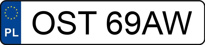 Numer rejestracyjny OST 69AW posiada VOLVO 340 1.6D - OST69AW