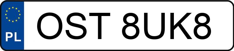Numer rejestracyjny OST 8UK8 posiada KIA SPORTAGE - OST8UK8 Numer rejestracyjny OST 8UK8 posiada KIA SPORTAGE - OST8UK8