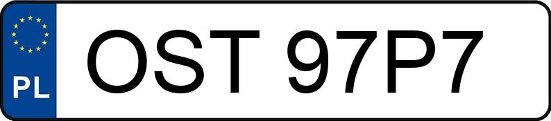 Numer rejestracyjny OST 97P7 posiada BMW 330XD - OST97P7