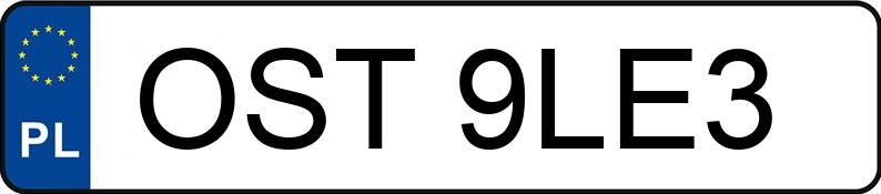 Numer rejestracyjny OST 9LE3 posiada DAIMLERCHRYSLER ML 270 - OST9LE3