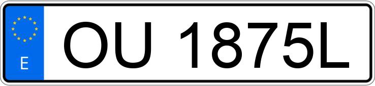 Numer rejestracyjny OU1875L posiada PEUGEOT 309 GLD