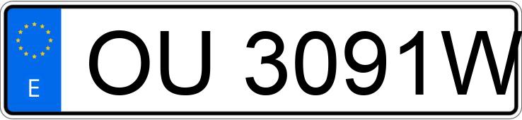 Numer rejestracyjny OU3091W posiada MERCEDES E 290 (210)