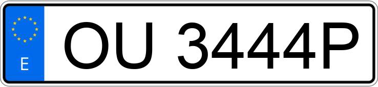 Numer rejestracyjny OU3444P posiada CITROEN AX