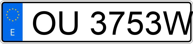 Numer rejestracyjny OU3753W posiada VOLKSWAGEN GOLF CONCEPTLINE 1.9 SDI