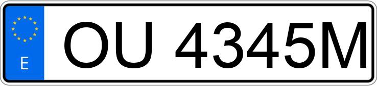 Il numero di registrazione OU4345M ha BMW SERIE 7