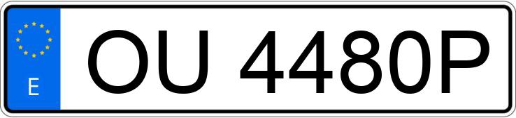 Numer rejestracyjny OU4480P posiada RENAULT 19