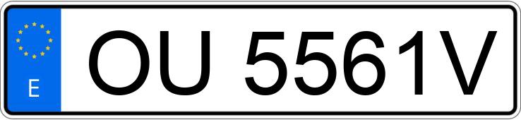 Numer rejestracyjny OU5561V posiada RENAULT LAGUNA