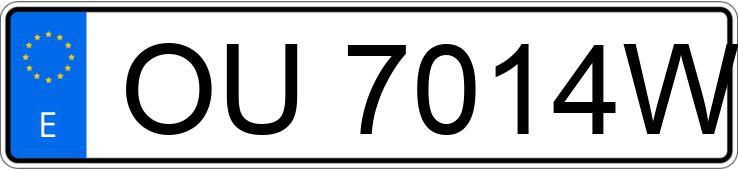 Numer rejestracyjny OU7014W posiada MERCEDES C 180 (202)