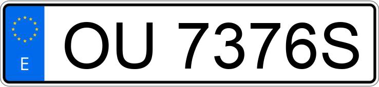 Numer rejestracyjny OU7376S posiada FORD KA
