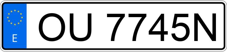 Numer rejestracyjny OU7745N posiada RENAULT 19