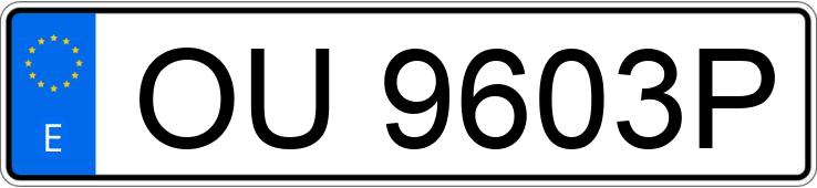 Numer rejestracyjny OU9603P posiada VOLKSWAGEN GOLF
