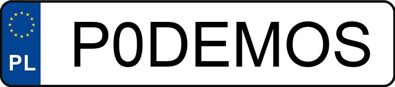 Numer rejestracyjny P0DEMOS posiada MINI JOHN COOPER WORKS