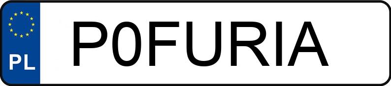 Numer rejestracyjny P0FURIA posiada BMW 520 Diesel DPF MR`10 E5 F10 520 Diesel DPF MR`10 E5 F10