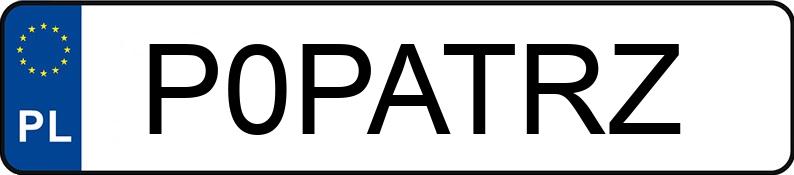 Numer rejestracyjny P0PATRZ posiada SUBARU FORESTER