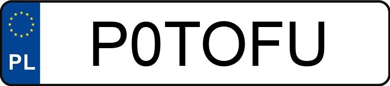 Numer rejestracyjny P0TOFU posiada VOLKSWAGEN GOLF