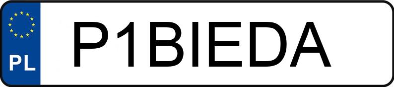 Numer rejestracyjny P1BIEDA posiada MERCEDES-BENZ 350