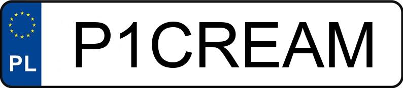 Numer rejestracyjny P1CREAM posiada RENAULT MEGANE