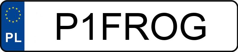 Numer rejestracyjny P1FROG posiada AUDI RS 3 SPORTBACK