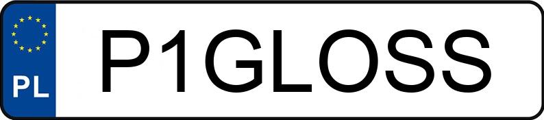 Numer rejestracyjny P1GLOSS posiada BMW 745i Kat. MR`02 E3 E65/E66 Aut.