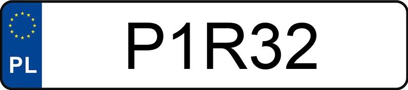 Numer rejestracyjny P1R32 posiada VOLKSWAGEN Golf V 3.2 MR`03 E4 R32 4MOTION DSG