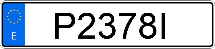 Numer rejestracyjny P2378I posiada VOLKSWAGEN GOLF