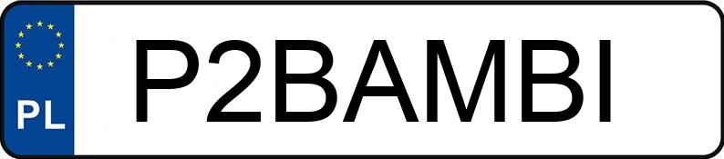 Numer rejestracyjny P2BAMBI posiada BMW 220 Numer rejestracyjny P2BAMBI posiada BMW 220