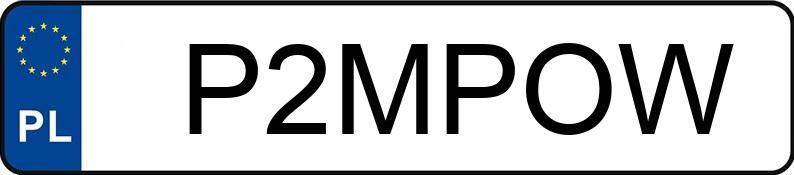 Numer rejestracyjny P2MPOW posiada BMW X4 MR`14 E6 F26 M40i Step