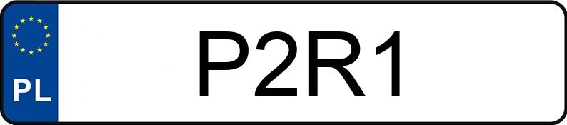 Numer rejestracyjny P2R1 posiada TOYOTA MR 2 Kat. E3 MR 2 Kat. E3