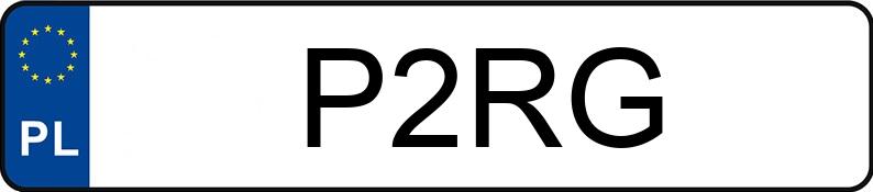 Numer rejestracyjny P2RG posiada PONTIAC GRAND PRIX