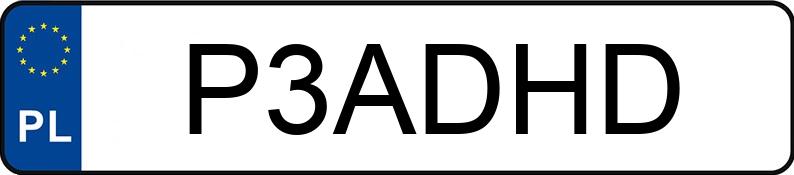 Numer rejestracyjny P3ADHD posiada BMW 320 D KOMBI